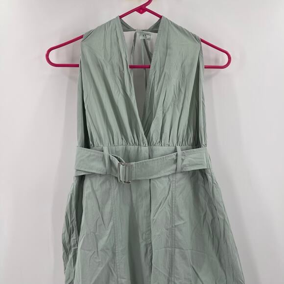 Forever 21 Jumpsuit SZ Medium Halter Cargo Light Blue/Green Parachute Cargo NWT - Picture 6 of 13
